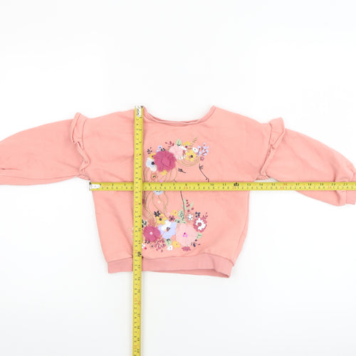 F&F Girls Pink Unicorn Sweatshirt 2-3 Years Long Sleeve Pullover