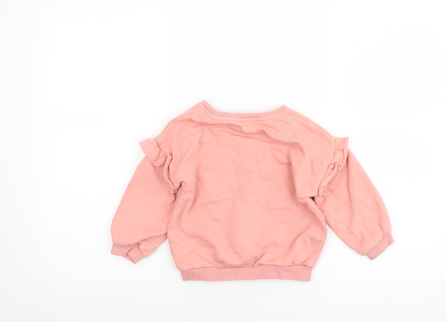 F&F Girls Pink Unicorn Sweatshirt 2-3 Years Long Sleeve Pullover