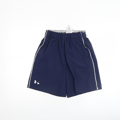 Under Armour Men Blue S Athletic Shorts Quick Dry Pockets Drawstring