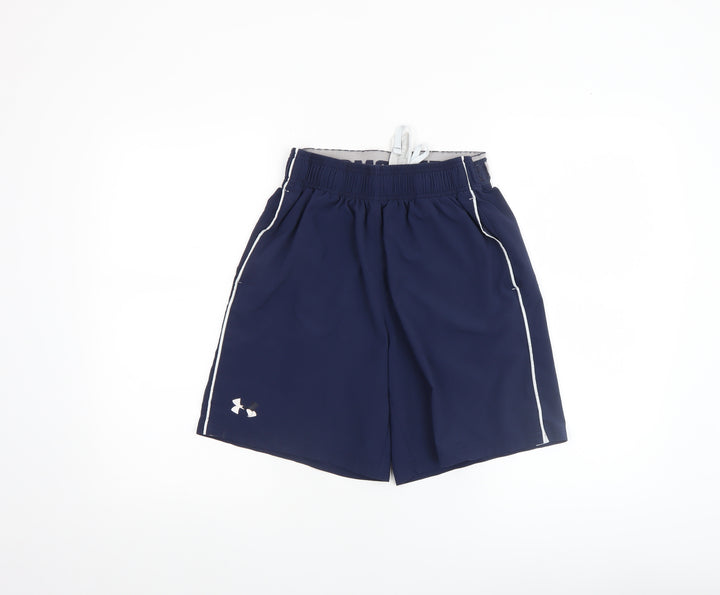 Under Armour Men Blue S Athletic Shorts Quick Dry Pockets Drawstring