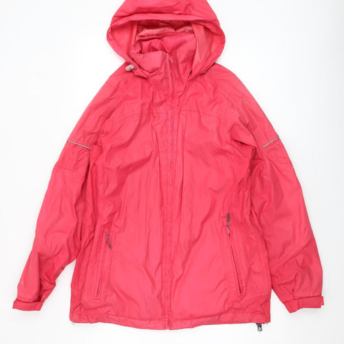 Regatta Womens Pink Waterproof Hooded Rain Jacket Size 12