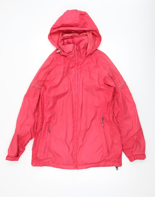 Regatta Womens Pink Waterproof Hooded Rain Jacket Size 12