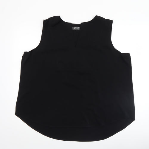 Primark Women’s Black XL Sleeveless V-Neck Basic Blouse