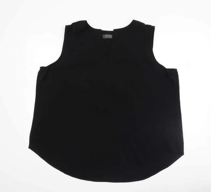 Primark Women’s Black XL Sleeveless V-Neck Basic Blouse