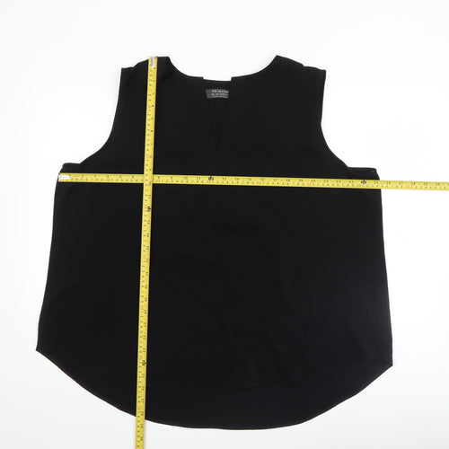 Primark Women’s Black XL Sleeveless V-Neck Basic Blouse