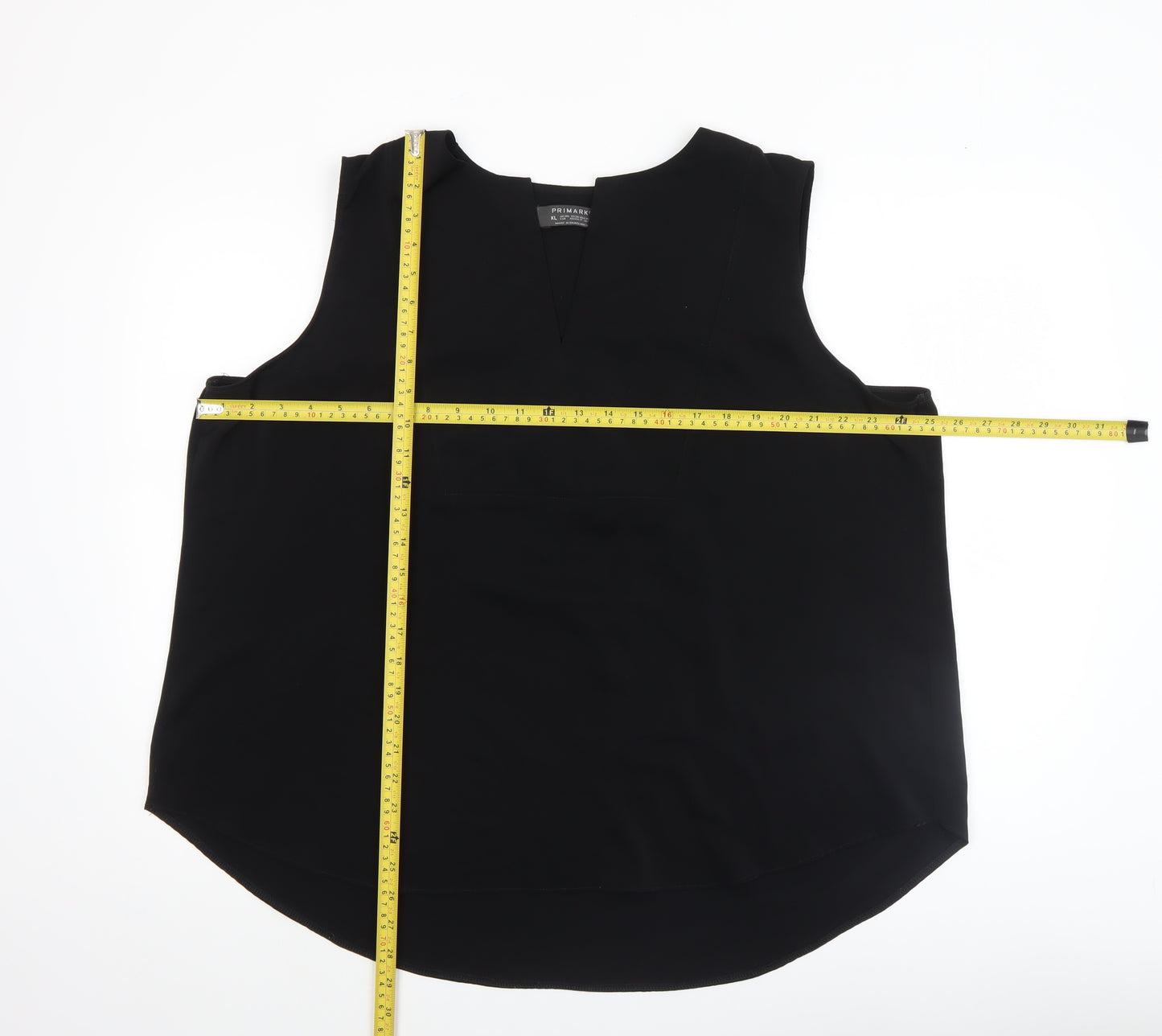 Primark Women’s Black XL Sleeveless V-Neck Basic Blouse