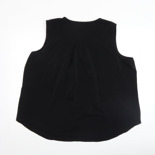 Primark Women’s Black XL Sleeveless V-Neck Basic Blouse