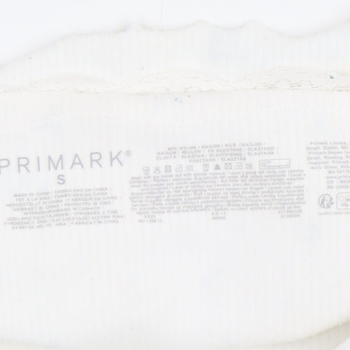 Primark Women White Floral Lace Camisole Tank Top Size S