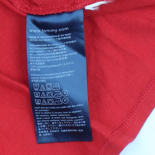 Tommy Hilfiger Women’s Red XS V-Neck Sleeveless Tank Top