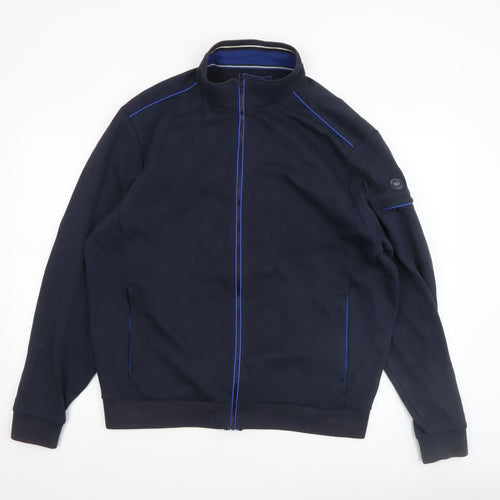 Marco Capelli Men’s Blue XL Bomber Jacket Stand Collar Lightweight Zip