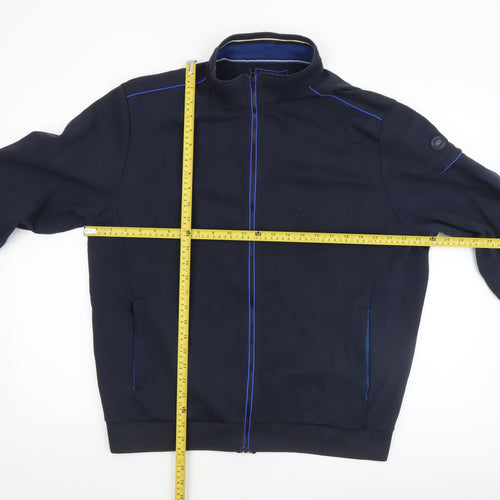 Marco Capelli Men’s Blue XL Bomber Jacket Stand Collar Lightweight Zip
