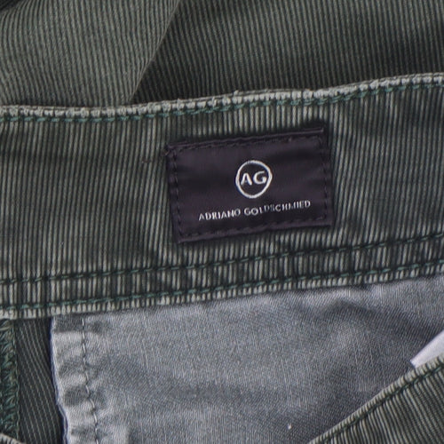 Adriano Goldschmied Women's Green Chino Trousers Size 27R