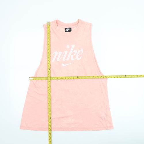 Nike Women's Pink Sleeveless Tank Top Size L Cotton Sportswear