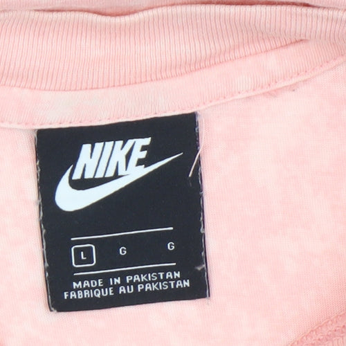 Nike Women's Pink Sleeveless Tank Top Size L Cotton Sportswear