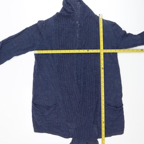 Fat Face Women's Blue Open Knit Long Sleeve Cardigan UK 12