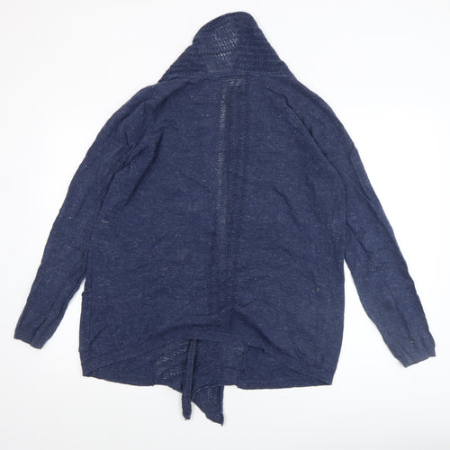 Fat Face Women's Blue Open Knit Long Sleeve Cardigan UK 12