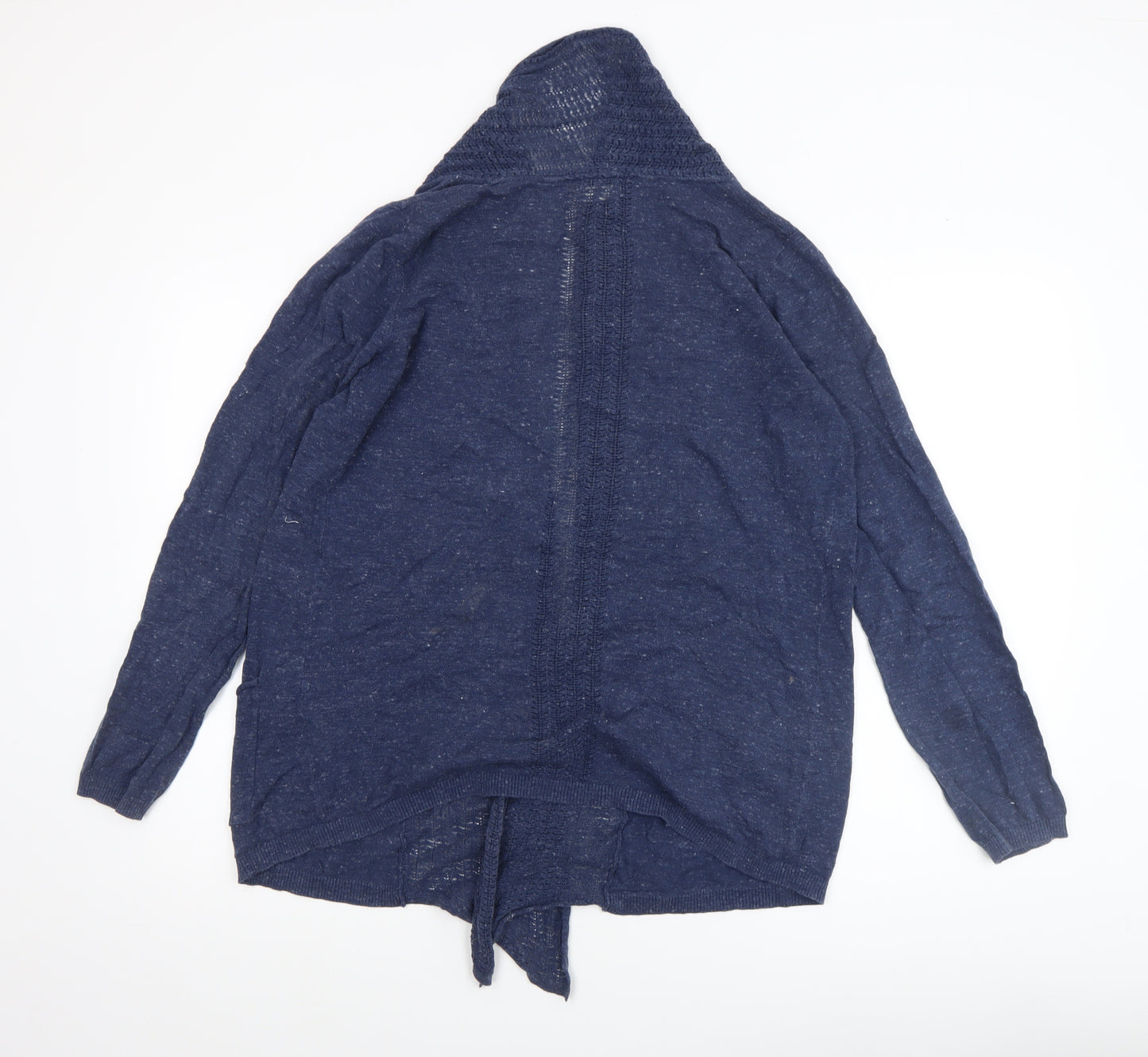Fat Face Women's Blue Open Knit Long Sleeve Cardigan UK 12