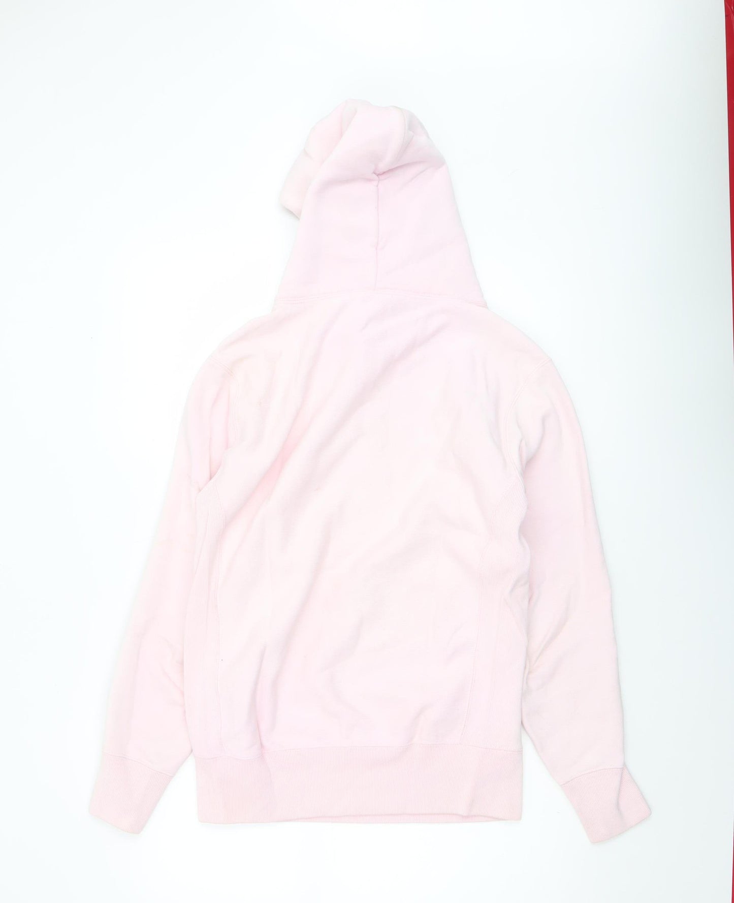 Champion Womens Pink Small Reverse Weave Pullover Hoodie