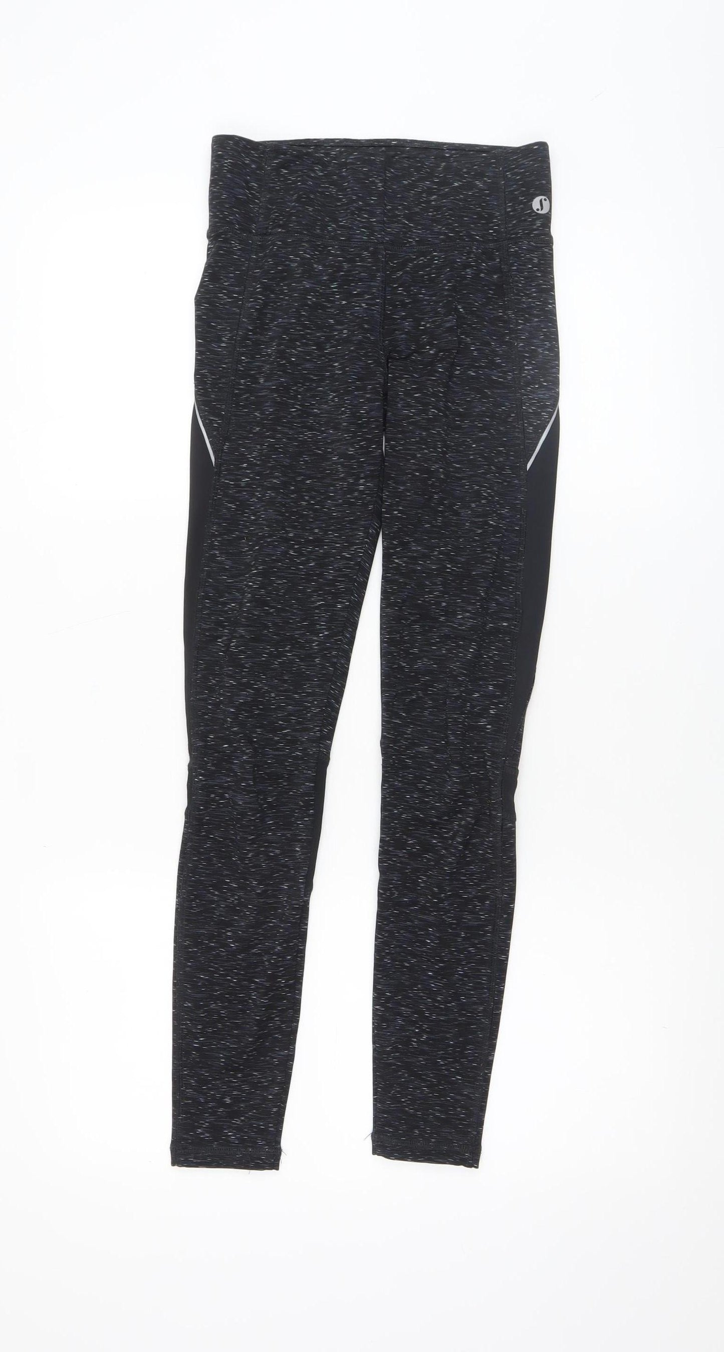 New Look Women’s Black XS Slim Fit Moisture Wicking Sport Leggings