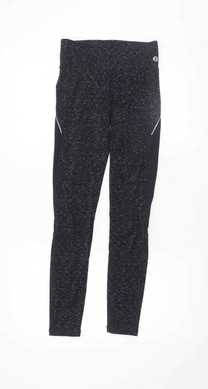 New Look Women’s Black XS Slim Fit Moisture Wicking Sport Leggings