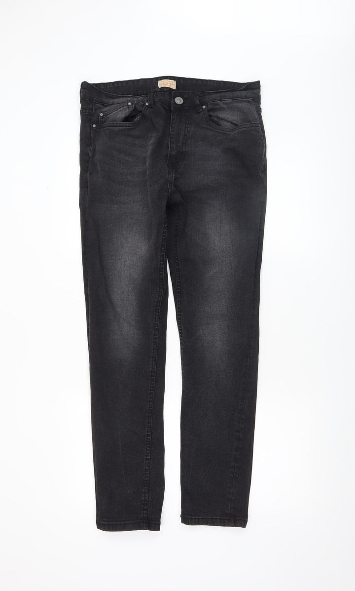 Heritage Outfitters Men's Black Slim Fit Denim Jeans 34R