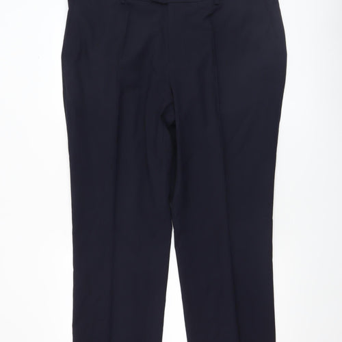 Next Men's Navy Blue Classic Dress Trousers 40W 29L Polyester Blend