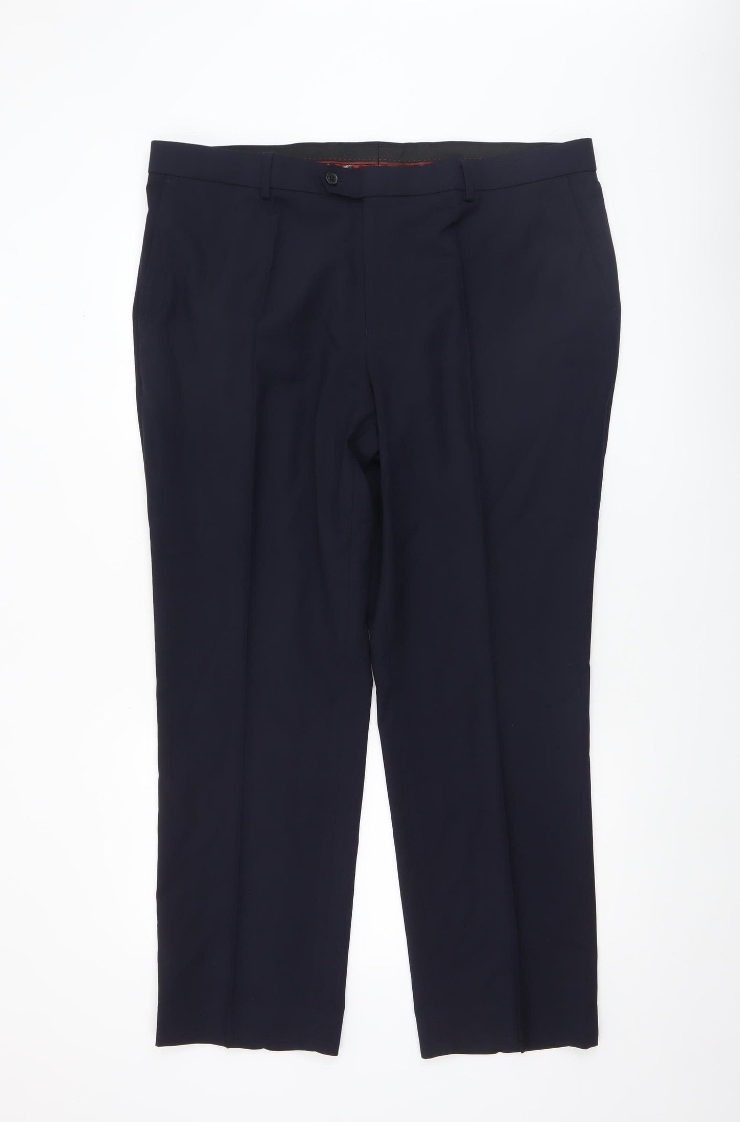 Next Men's Navy Blue Classic Dress Trousers 40W 29L Polyester Blend