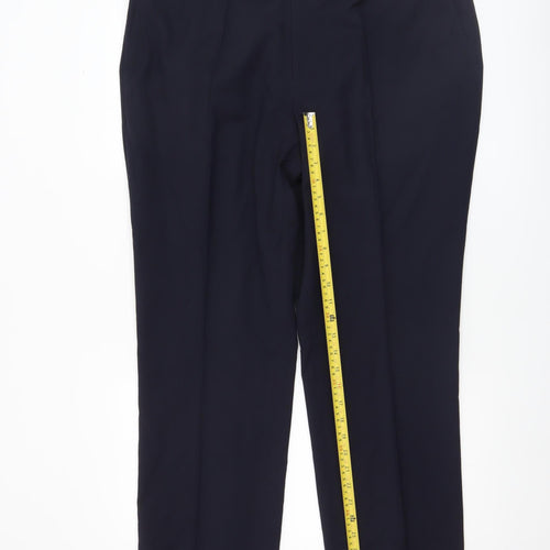 Next Men's Navy Blue Classic Dress Trousers 40W 29L Polyester Blend