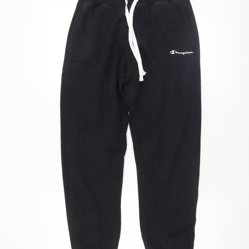Champion Womens Black Jogger Sweatpants Small Fleece Elastic Waist
