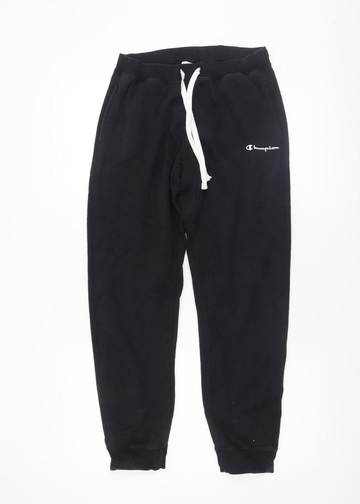 Champion Womens Black Jogger Sweatpants Small Fleece Elastic Waist