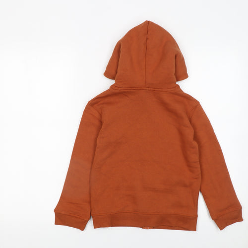 Anko Boys Brown Full Zip Fleece Lined Hoodie Size 7 Years