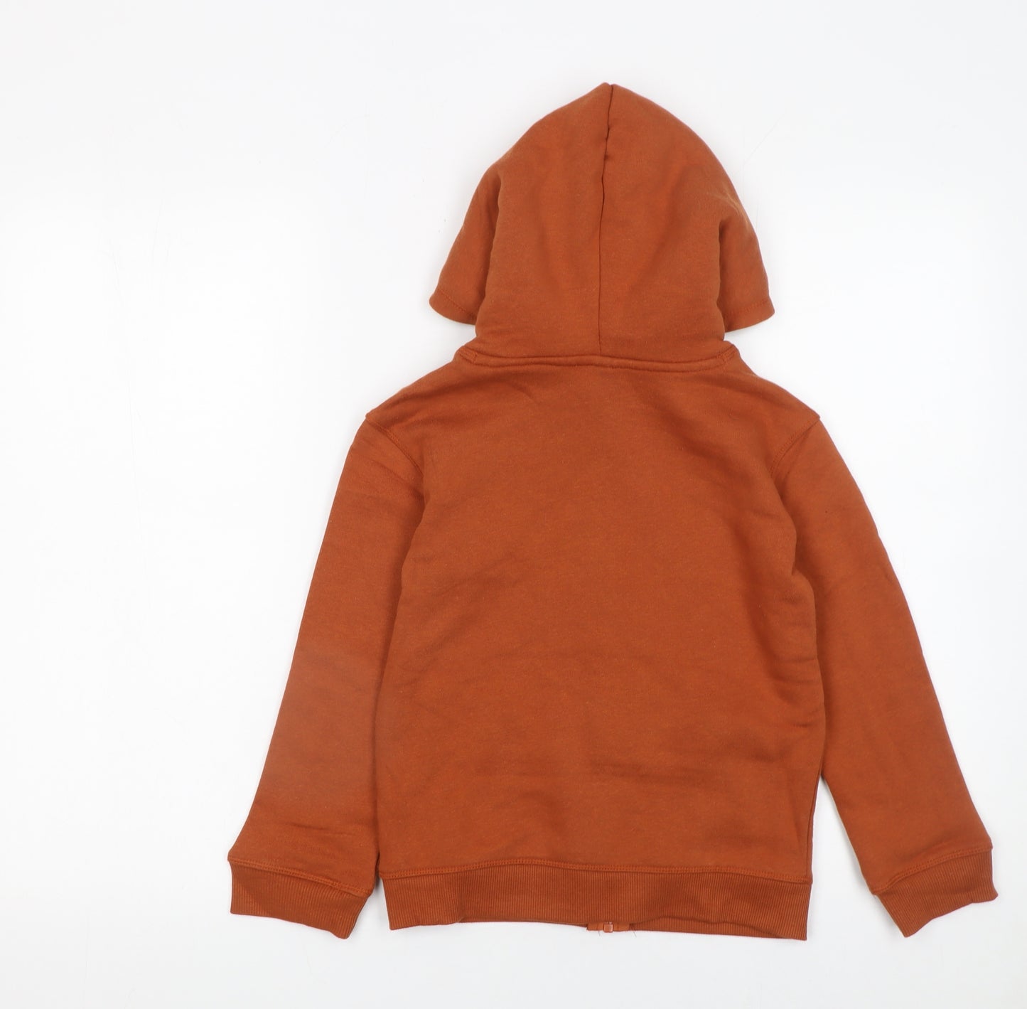 Anko Boys Brown Full Zip Fleece Lined Hoodie Size 7 Years