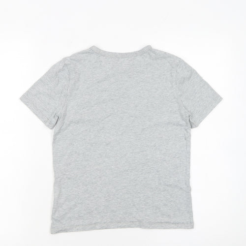 GAP Kids Boys Grey No Prob-llama Graphic Short Sleeve T-Shirt M