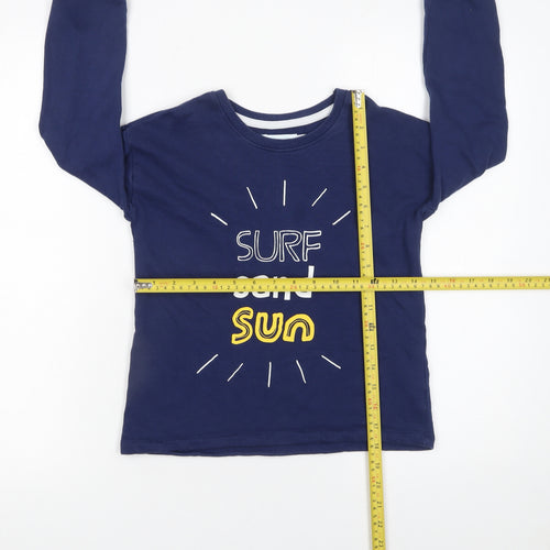 Leigh Tucker Willow Girls Blue 6-7 Years Pullover Sweatshirt Surf Design