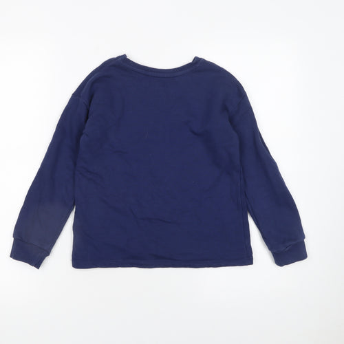 Leigh Tucker Willow Girls Blue 6-7 Years Pullover Sweatshirt Surf Design