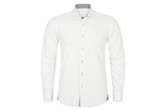 White Label Men's White Tapered Dress Shirt 15.5/39 Long Sleeve