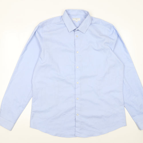 Tailor & Wright Men's Blue X Large Long Sleeve Dress Shirt
