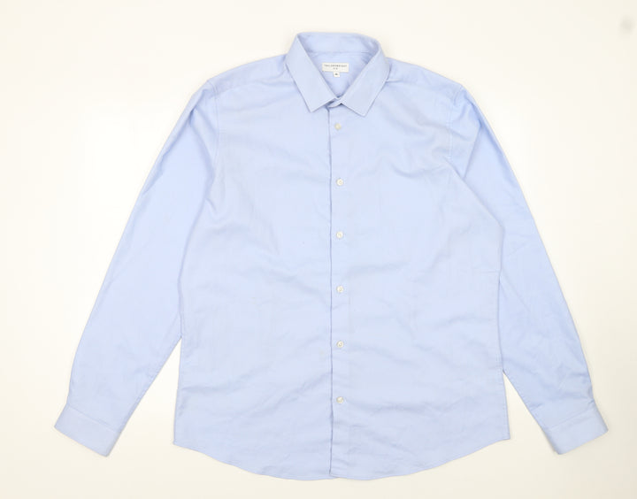 Tailor & Wright Men's Blue X Large Long Sleeve Dress Shirt