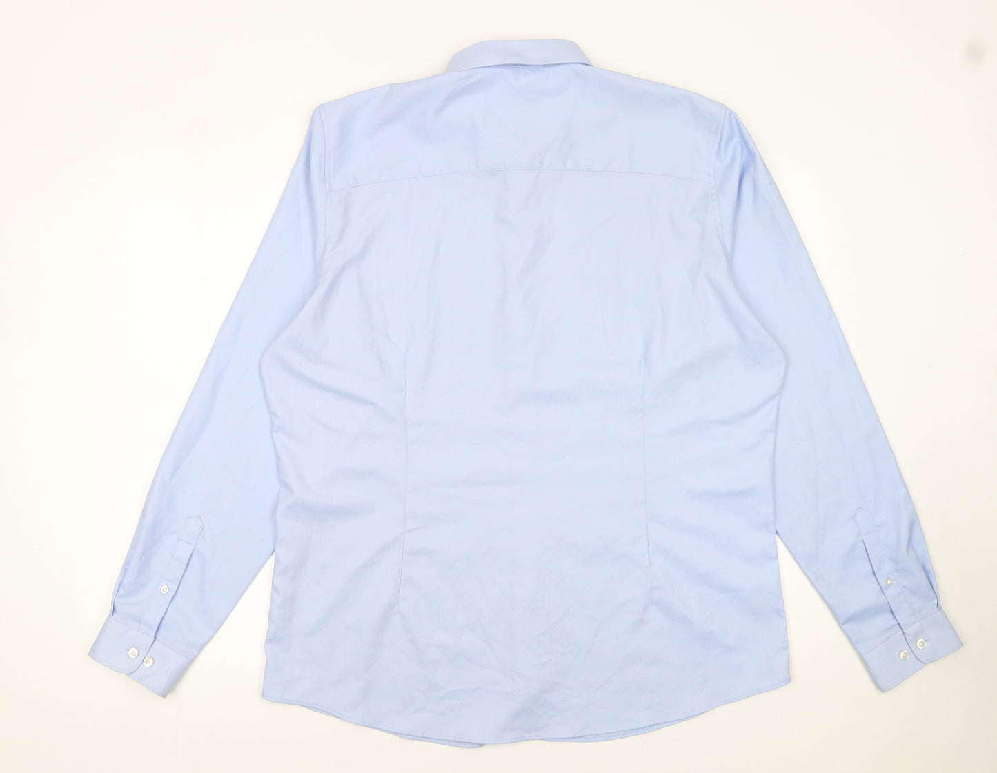 Tailor & Wright Men's Blue X Large Long Sleeve Dress Shirt
