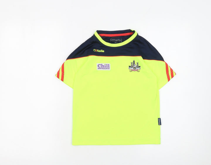 O'Neills Boys Yellow Team Jersey T-Shirt Age 7-8 Years Sports Top
