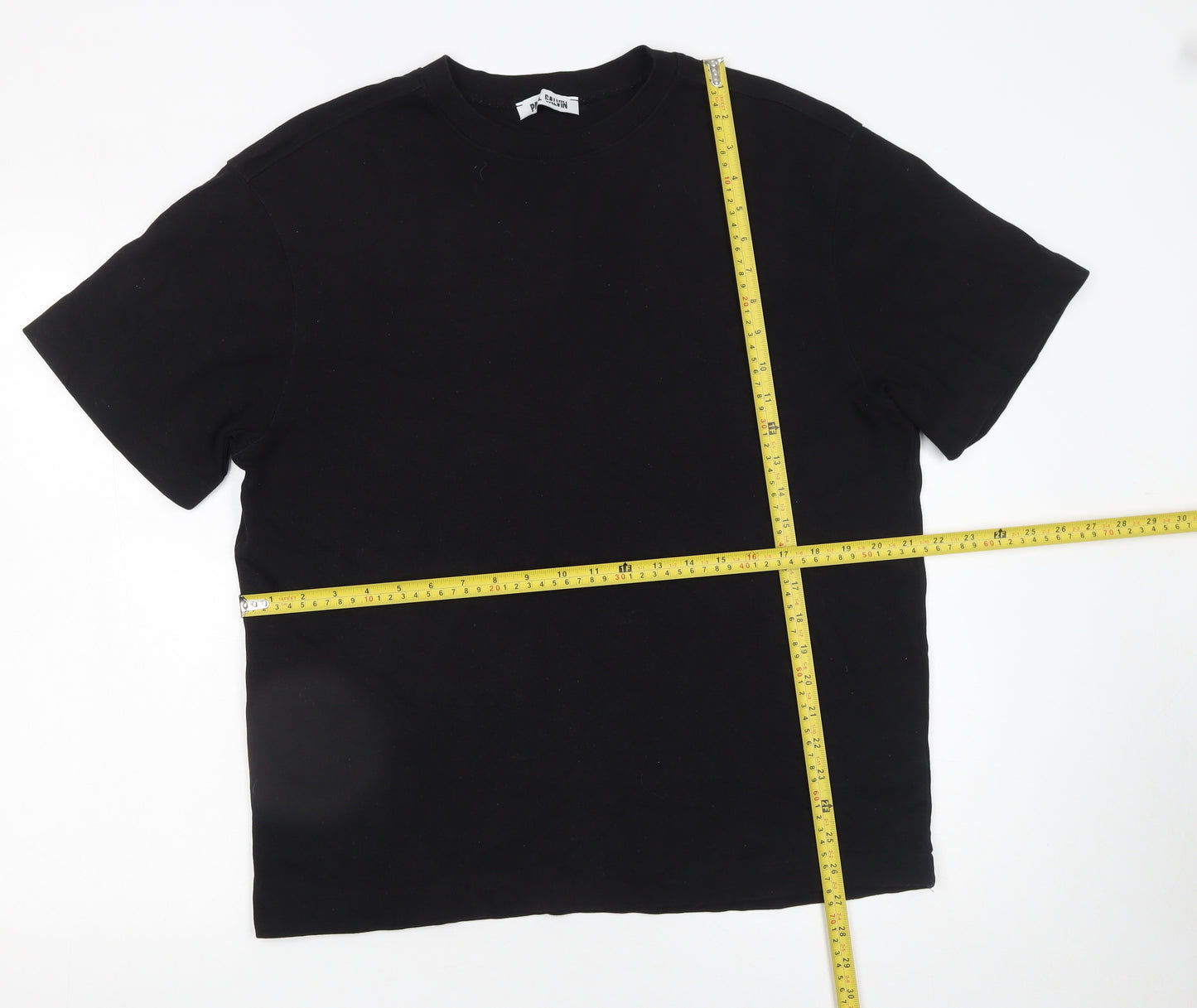 Paul Galvin Men's Black Cotton Crew Neck Short Sleeve T-Shirt Size L