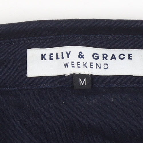 Kelly & Grace Women's Blue Button-Up Tunic Shirt Jacket M