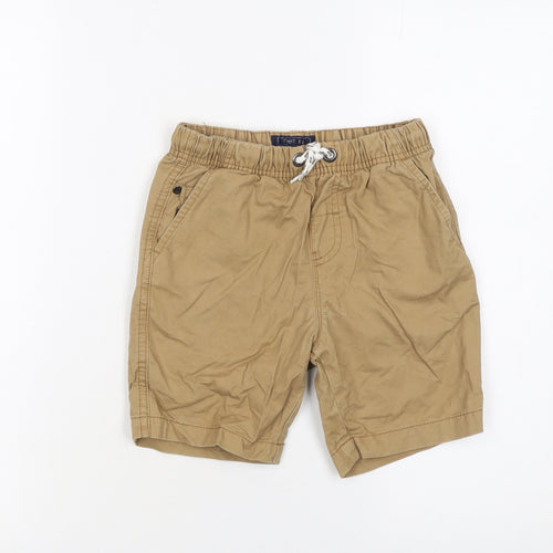Next Boys Beige Cotton Drawstring Chino Shorts 7 Years