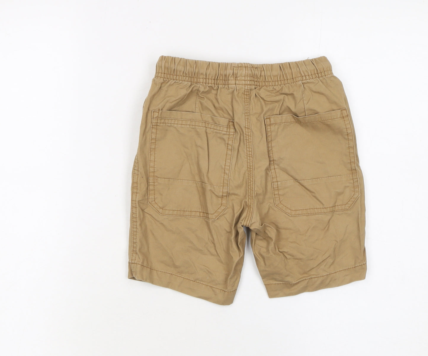 Next Boys Beige Cotton Drawstring Chino Shorts 7 Years