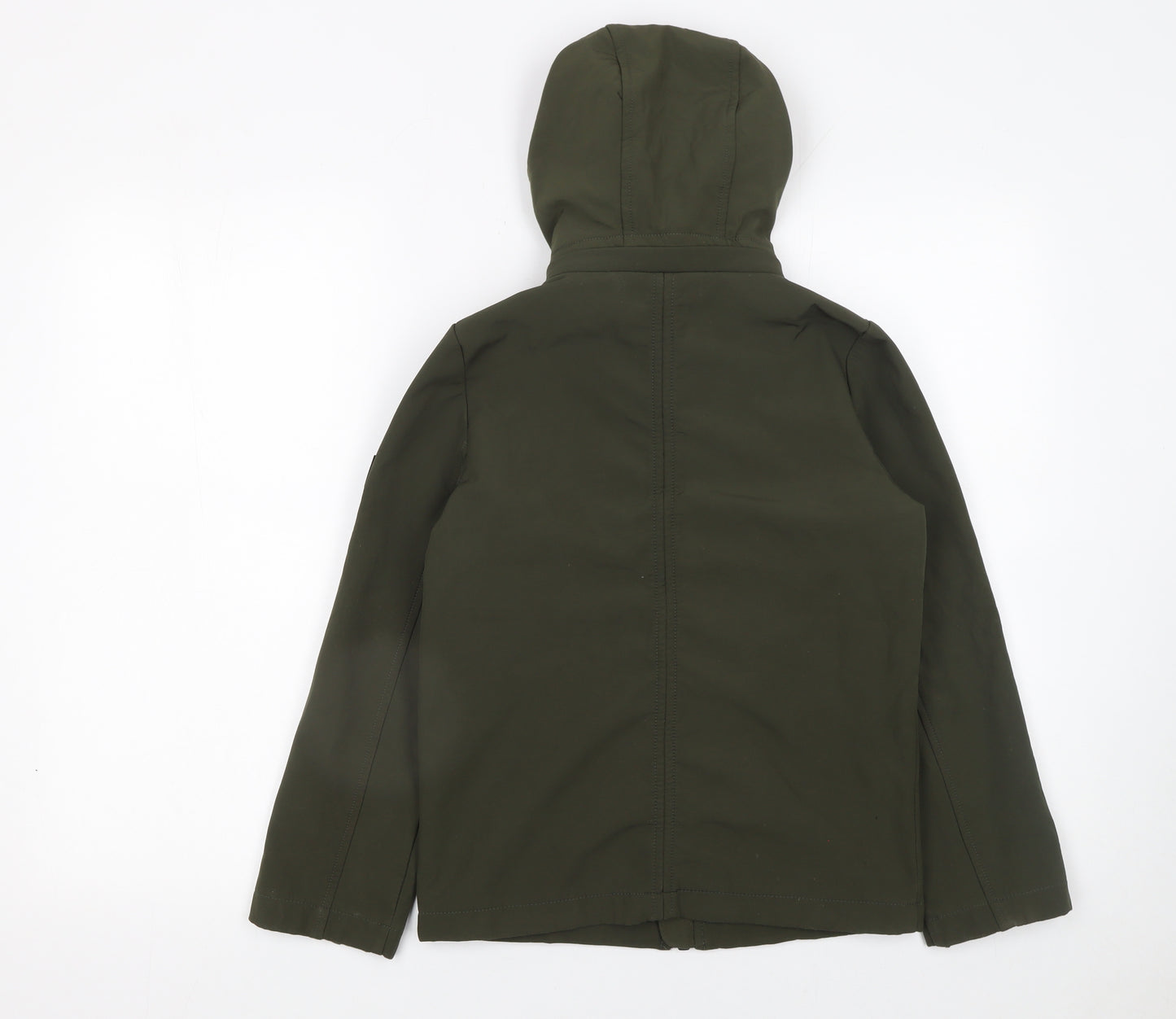 Michael Kors Boys Green Hooded Soft Shell Jacket Age 8 Full Zip Casual