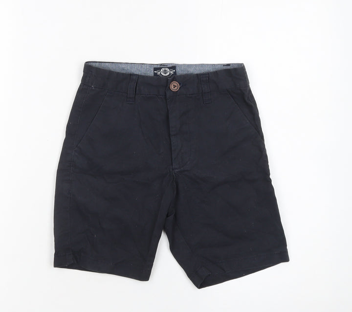 Next Boys Black Chino Shorts 8 Years Regular Fit 100% Cotton
