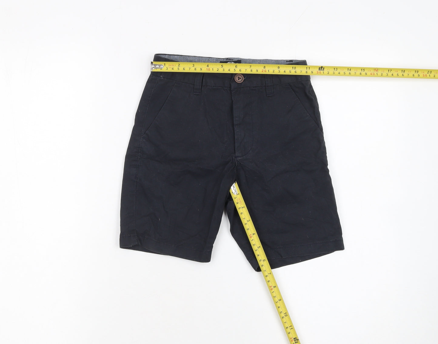 Next Boys Black Chino Shorts 8 Years Regular Fit 100% Cotton