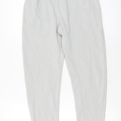 Adidas Boys Grey Jogger Trousers 11-12 Years Cotton Blend Casual Sportswear