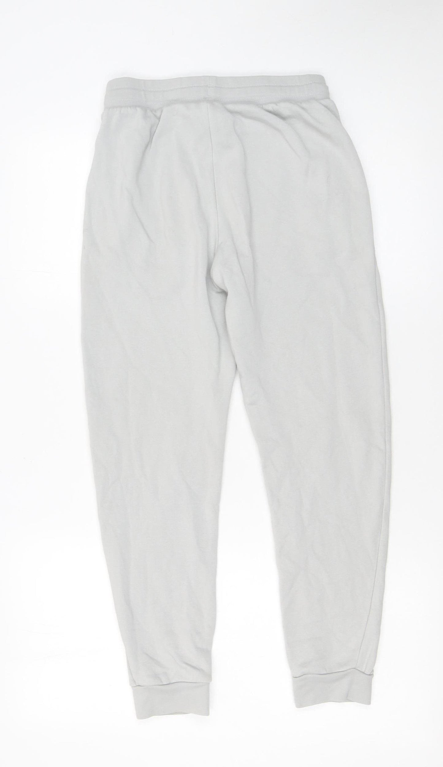Adidas Boys Grey Jogger Trousers 11-12 Years Cotton Blend Casual Sportswear