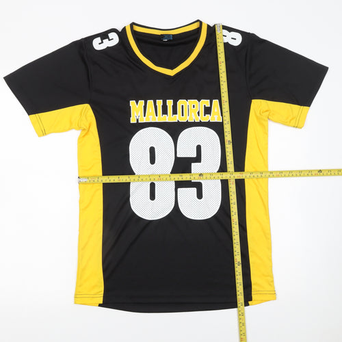 Sport Zone Men's Black Yellow Mallorca 83 Jersey T-Shirt Size M